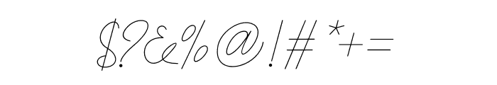 First Signature Font OTHER CHARS