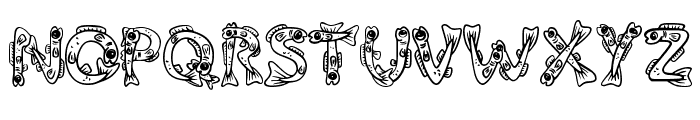 Fish By Squeeb Creative Regular Font LOWERCASE