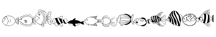 Fish Dingbats Font UPPERCASE