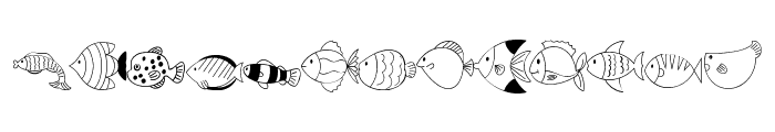 Fish Dingbats Font UPPERCASE
