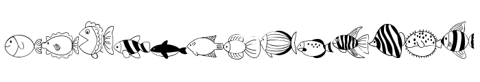 Fish Dingbats Font LOWERCASE