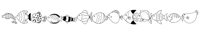 Fish Dingbats Font LOWERCASE