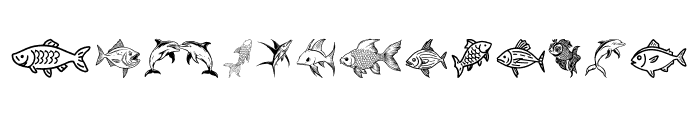 Fish Fish Regular Font UPPERCASE