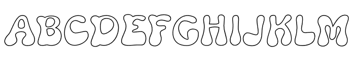 Flabbio Groovy Outline Font UPPERCASE