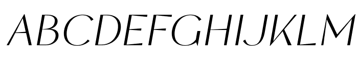 Flambe-LightItalic Font UPPERCASE