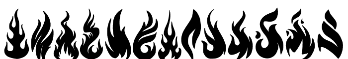 Flame Font LOWERCASE