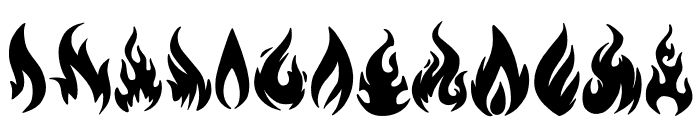 Flame Font LOWERCASE