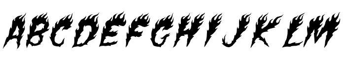 Flames Font UPPERCASE