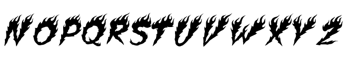 Flames Font UPPERCASE