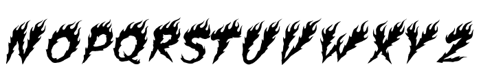 Flames Font LOWERCASE