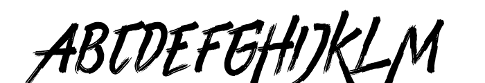 Flastattack Rhymes Font UPPERCASE