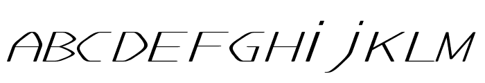 Flatened Italic Font LOWERCASE