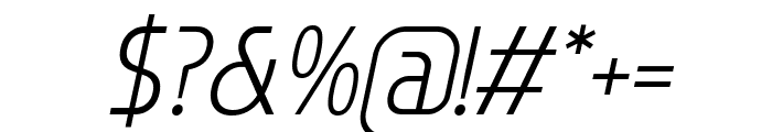 Flatory Sans ExtraLight Condensed Italic Font OTHER CHARS