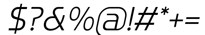 Flatory Sans ExtraLight Italic Font OTHER CHARS