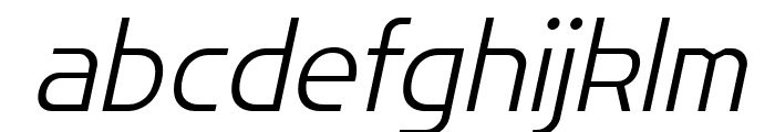 Flatory Sans ExtraLight Italic Font LOWERCASE
