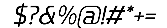 Flatory Sans Light SemiCondensed Italic Font OTHER CHARS