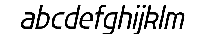 Flatory Sans Light SemiCondensed Italic Font LOWERCASE