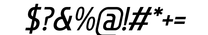 Flatory Sans Medium Condensed Italic Font OTHER CHARS