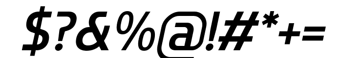 Flatory Sans SemiBold SemiCondensed Italic Font OTHER CHARS