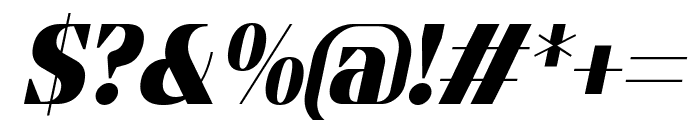 Flatory Serif Black SemiCondensed Italic Font OTHER CHARS
