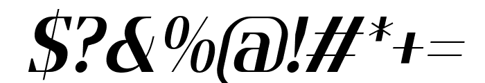 Flatory Serif Bold SemiCondensed Italic Font OTHER CHARS