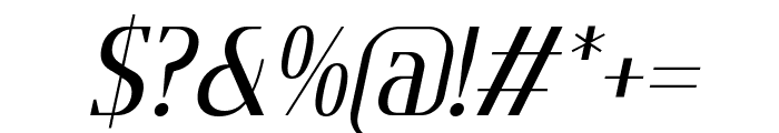 Flatory Serif Condensed Italic Font OTHER CHARS