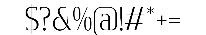 Flatory Serif ExtraLight Condensed Font OTHER CHARS