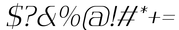 Flatory Serif ExtraLight Italic Font OTHER CHARS