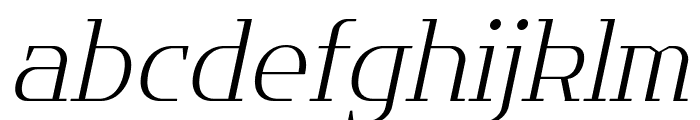 Flatory Serif ExtraLight Italic Font LOWERCASE