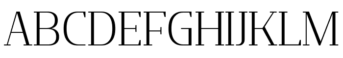 Flatory Serif ExtraLight SemiCondensed Font UPPERCASE