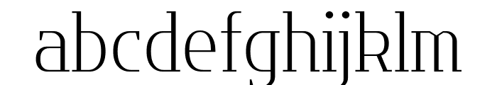 Flatory Serif ExtraLight SemiCondensed Font LOWERCASE