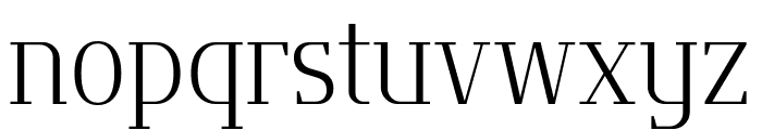 Flatory Serif ExtraLight SemiCondensed Font LOWERCASE