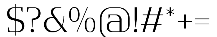 Flatory Serif ExtraLight Font OTHER CHARS