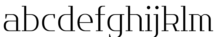 Flatory Serif ExtraLight Font LOWERCASE
