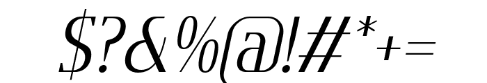 Flatory Serif Light Condensed Italic Font OTHER CHARS