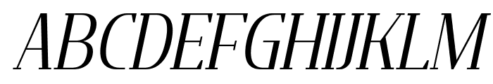 Flatory Serif Light Condensed Italic Font UPPERCASE