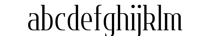 Flatory Serif Light Condensed Font LOWERCASE