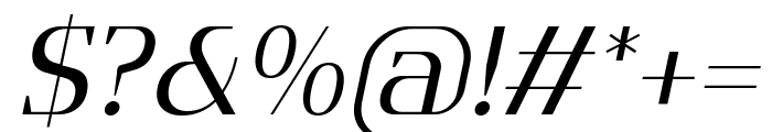 Flatory Serif Light Italic Font OTHER CHARS