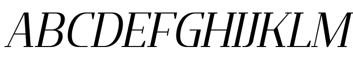 Flatory Serif Light SemiCondensed Italic Font UPPERCASE