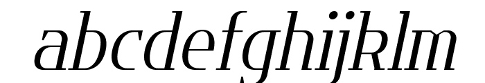 Flatory Serif Light SemiCondensed Italic Font LOWERCASE