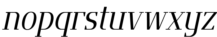 Flatory Serif Light SemiCondensed Italic Font LOWERCASE