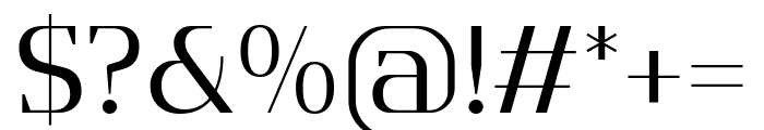 Flatory Serif Light Font OTHER CHARS