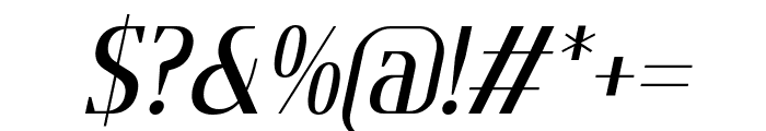 Flatory Serif Medium Condensed Italic Font OTHER CHARS