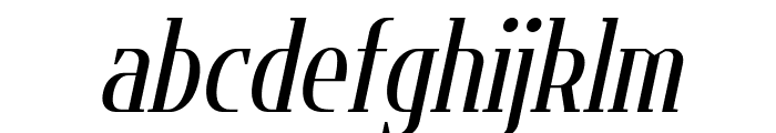 Flatory Serif Medium Condensed Italic Font LOWERCASE