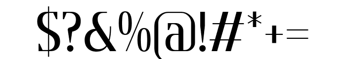 Flatory Serif Medium Condensed Font OTHER CHARS