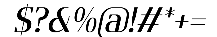 Flatory Serif Medium SemiCondensed Italic Font OTHER CHARS