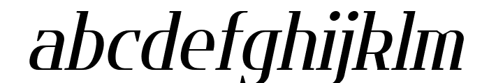 Flatory Serif Medium SemiCondensed Italic Font LOWERCASE