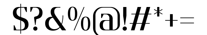 Flatory Serif Medium SemiCondensed Font OTHER CHARS