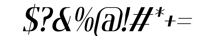 Flatory Serif SemiBold Condensed Italic Font OTHER CHARS