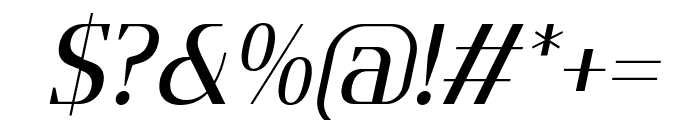 Flatory Serif SemiCondensed Italic Font OTHER CHARS